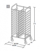 Carrello portavassoi - Portata 24 vassoi GN