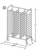 Carrello portavassoi - Portata 36 vassoi GN