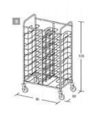 Carrelli portavassoi - Portata 20 vassoi UNI