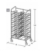 Carrello portavassoi - Portata 24 vassoi UNI