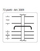 Colonna portapiatti - Piatti 72 - Dim. max piatti Ø cm 24÷31