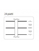 Colonna portapiatti DA BANCO-Piatti 24-Dim.max piatti Ø cm 18÷24