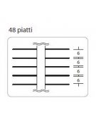 Colonna portapiatti DA BANCO-Piatti 48-Dim.max piatti Ø cm 24÷31