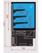 Vetrina refrigerata ventilata da cm. 90 - VETRI DRITTI