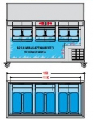 Vetrina gelato statica 7 vaschette - Vetro curvo