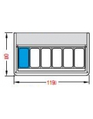 Vetrina gelato ventilata 6 vaschette-Vetro curvo e vano riserva