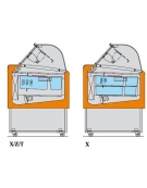 Vetrina gelato ventilata 4+4 vaschette - Vetro curvo