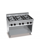 Cucina professionale industriale a gas 6 fuochi -ALTA POTENZA - cm 120x70x85/90