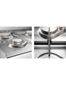 Cucina a gas 6 fuochi MEDIA POTENZA con forno a gas GN 2/1 - cm 120x70x85/90h