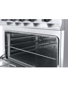 Cucina a gas 6 fuochi MEDIA POTENZA con forno a gas GN 2/1 - cm 120x70x85/90h