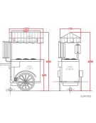 Carretto gelato sfuso con vetrina ad autonomia