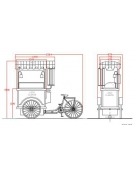 Carretto gelato sfuso con bicicletta e campane ad autonomia