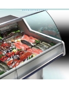 Banco espositore refrigerato per pesce da cm. 200