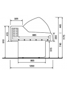 Banco espositore refrigerato per pesce da cm. 250