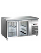 Tavolo refrigerato positivo 2 Porte a vetro cm. 136x70x85h