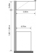 Cappa inox cubica a parete ECOLOGICA con motore cm. 100x90x40h