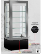 Vetrina verticale gelateria / pasticceria no-frost cm 71x70x191h