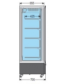 Vetrina verticale gelateria / pasticceria no-frost cm 71x70x191h