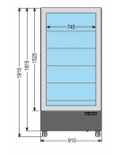 Vetrina verticale gelateria / pasticceria no-frost cm 91x70x191h