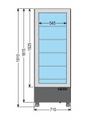 Vetrina verticale pasticceria ventilata +4 +10 C cm 71x70x191h