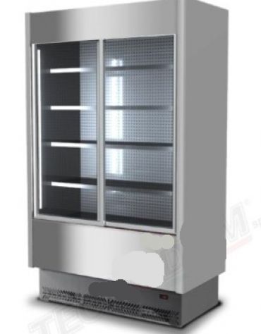 Murale refrigerato INOX con porte scorrevoli cm 133x65x195,8h