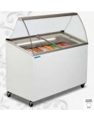 Vetrina gelato statica 7 vaschette - Vetro curvo