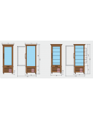 Vetrina refrigerata verticale per pasticceria Dimensioni: larghezza mm.761, profondità mm.761, altezza mm.1860.