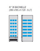 Armadio refrigerato GN2/1 ventilato con interni ed esterni in acciaio inox, mm  680x880x1980h