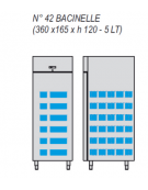 Armadio refrigerato GN2/1 ventilato con interni ed esterni in acciaio inox, 810x1040x2090h