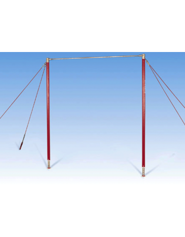Sbarra orizzontale per volteggi omologata FIG per competizioni, regolabile in altezza