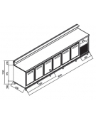 Banco bar refrigerato 6 sportelli motore interno da cm. 350