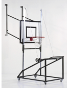 Coppia strutture minibasket agganciabili a tabellone basket in acciaio vecniciato, complete di attacchi