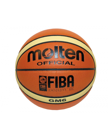 Pallone basket femminile Molten misura 6, in pelle sintetica da allenamento