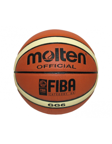 Pallone basket femminile Molten omologato FIBA, in pelle sintetica, misura 6