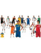 Completo basket numerato composto di canotta, pantaloni e calze