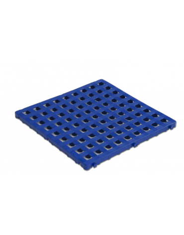 Modulo pedana poggiapiedi di plastica antiscivolo. Agganciabile sui 4 lati. Dimensioni cm 50x50.