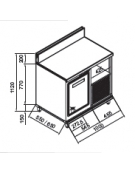 Retrobanco refrigerato 1 sportello motore interno da cm 100