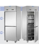 Armadio Combinato Refrigerato GN 2/1 in Acciaio Inox a doppia temperatura (TN + TN) con 2 sportelli CM 71X80X203H