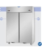 Armadio Combinato Refrigerato GN 2/1 in Acciaio Inox a doppia temperatura (TN + BT) con 2 porte cm 142x80x203h