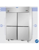 Armadio Refrigerato in Acciaio Inox a doppia temperatura (BT + BT) con 4 sportelli cm 142x80x203h