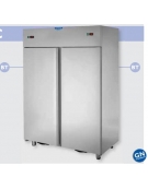 Armadio Combinato Refrigerato GN 2/1 in Acciaio Inox a doppia temperatura (BT + BT) con 2 porte cm 142x80x203h