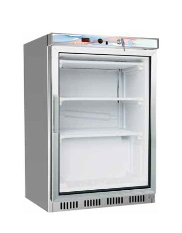 Armadio congelatore frigo negativo statico Lt 130-PORTA A VETRO - cm 60x58,5x85,5h