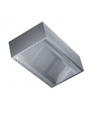 Cappa inox cubica a parete con aspiratore cm. 220x90x40h