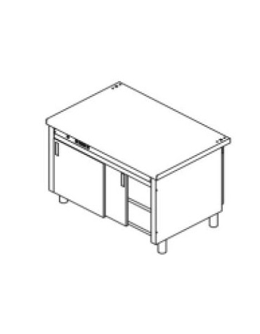 ELEMENTO CON ANTE SCORREVOLI-VANO INFERIORE CALDO CM. 120X80X90H