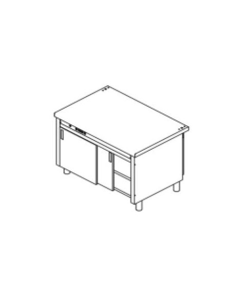 ELEMENTO CON ANTE SCORREVOLI-VANO INFERIORE CALDO CM. 160X80X90H