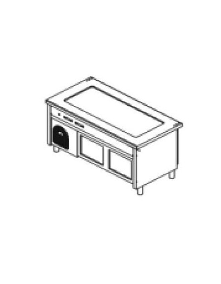 ELEMENTO FREDDO CON INVASO PER SELF SERVICE CM.200x80x90h