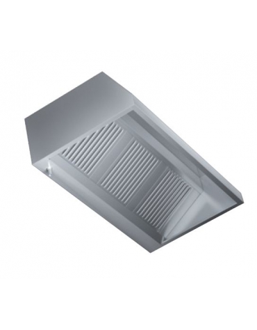 Cappa inox a parete cm. 384x95x40h