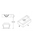 Cappa centrale cubika con motore per ristorante cm 130x140x45h