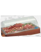 Carrettino espositore refrigerato per pesce o carne freschi Dim .L 117,3 x P 64 x h 111