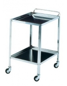 CARRELLO IN ACCIAIO INOX PER MEDICAZIONE CM. 60X40